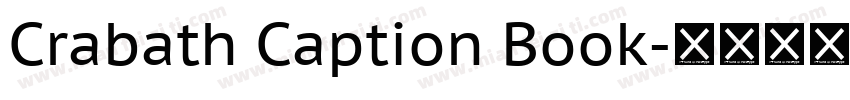 Crabath Caption Book字体转换